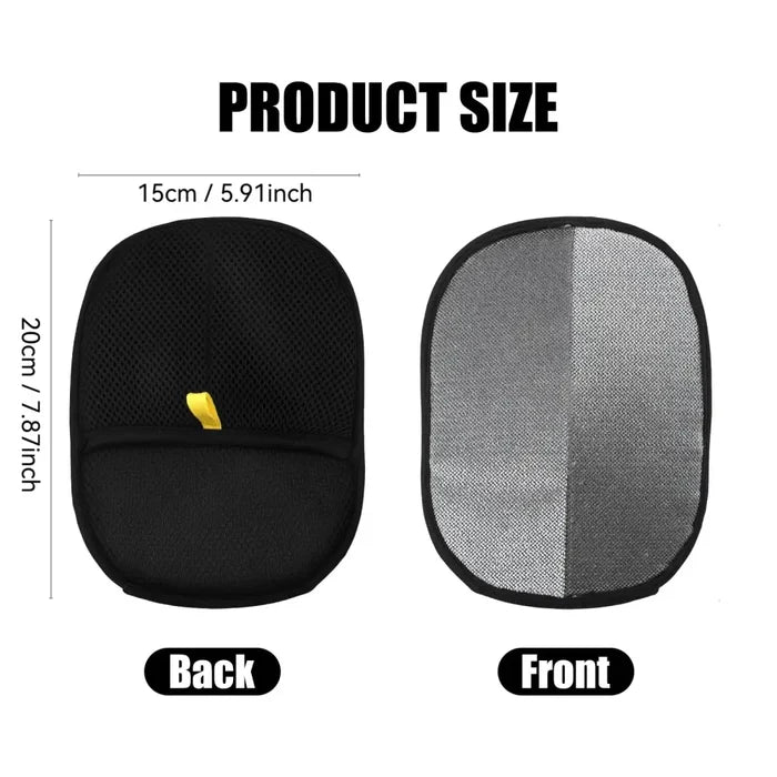 Reusable double-sided Pet Hair Removal Gloves by Habicare, black, 20x15 cm, designed for effective pet hair removal.