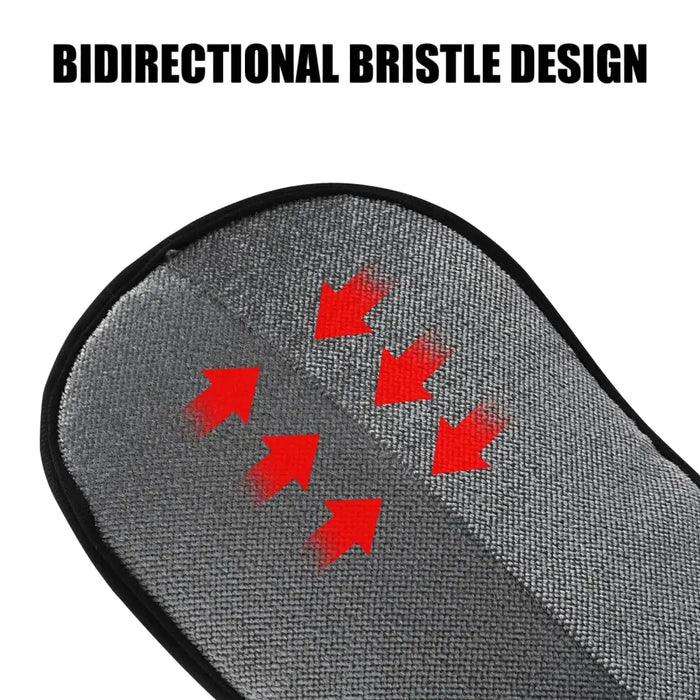 Black Habicare reusable double-sided pet hair removal gloves, 20x15 cm, designed for effective pet fur removal.