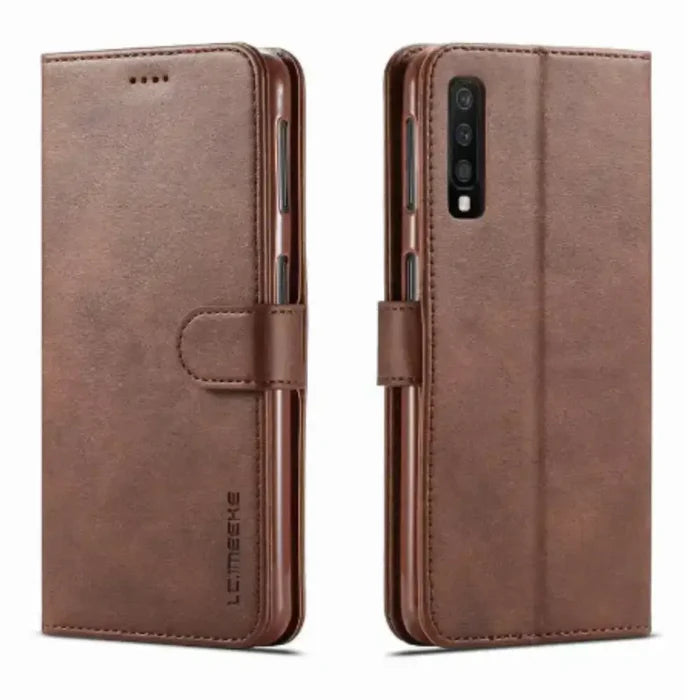 Brown Habicare 9eight5 phone case for Samsung Galaxy A Series, protective cover with a sleek design.