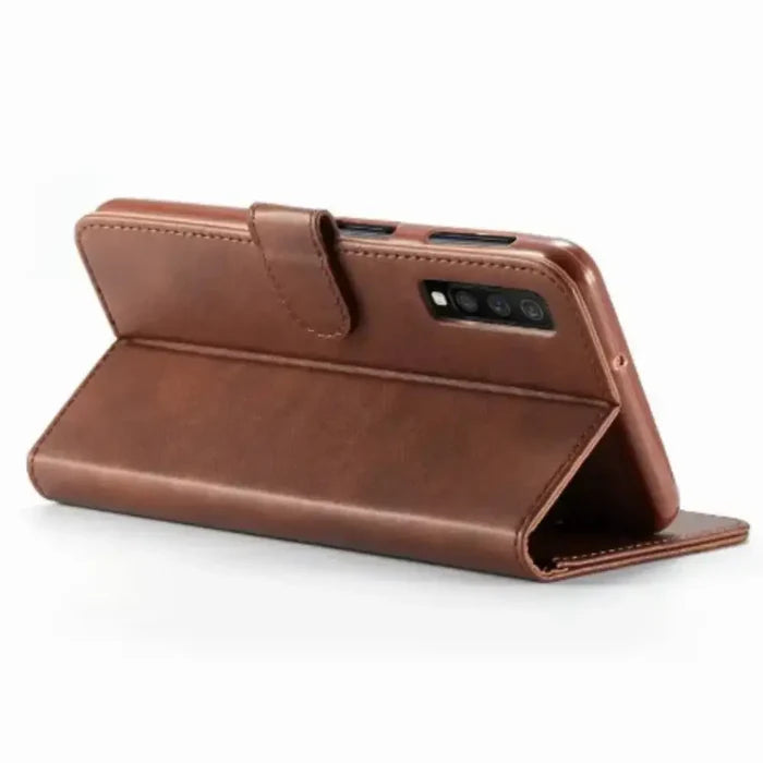 Brown Habicare 9eight5 phone case for Samsung Galaxy A Series, protective and stylish smartphone accessory.
