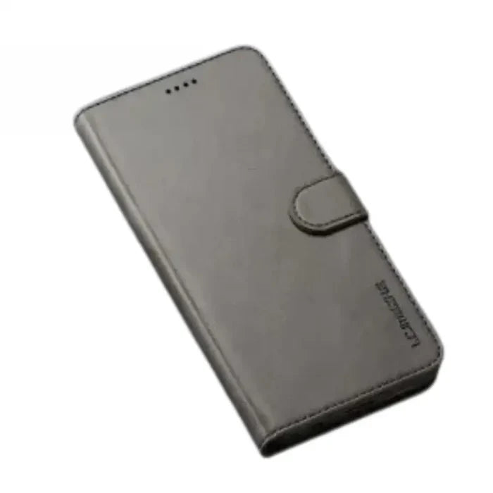 Gray Habicare 9eight5 phone case for Samsung Galaxy A Series, slim protective cover with precise cutouts.