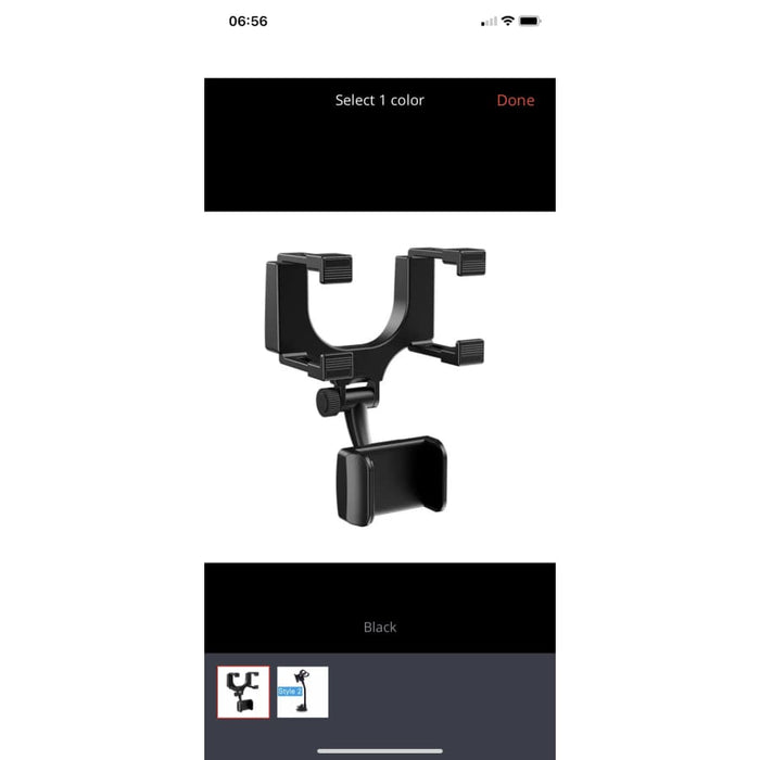 Adjustable 9eight5 phone holder with extendable arm and secure grip for hands-free use on smartphones and tablets.