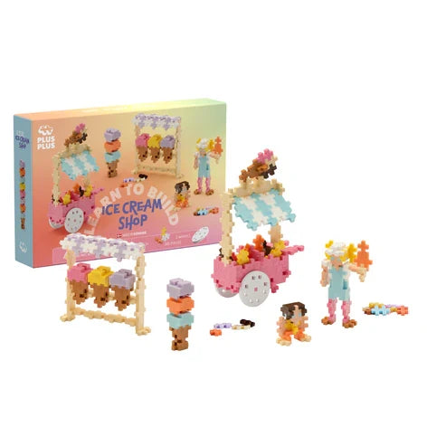 Plus Plus Learn to Build Ice Cream Shop - 280 Piece Building Set