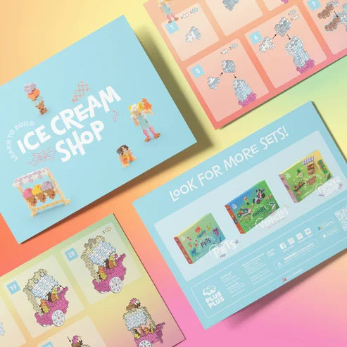 Plus Plus Learn to Build Ice Cream Shop - 280 Piece Building Set