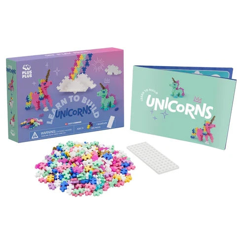 Plus Plus Learn to Build Unicorns - 275 Piece Building Set