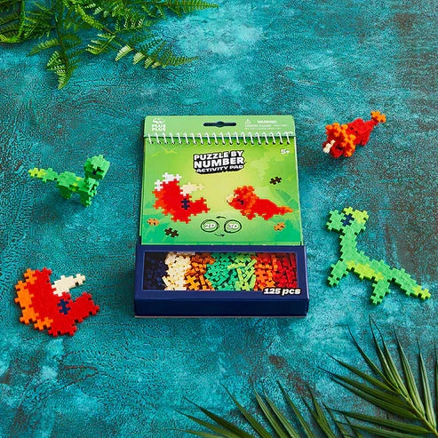 Plus Plus Puzzle By Number Activity Pad - Dinosaur - 125 Piece