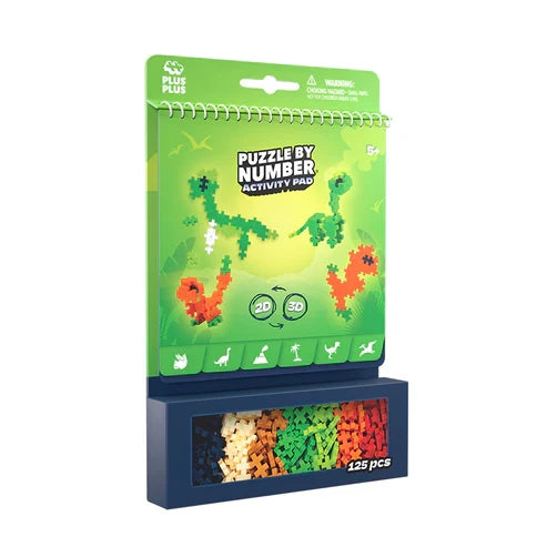 Plus Plus Puzzle By Number Activity Pad - Dinosaur - 125 Piece