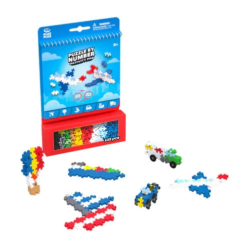Plus Plus Puzzle By Number Activity Pad - Transportation - 125 Piece