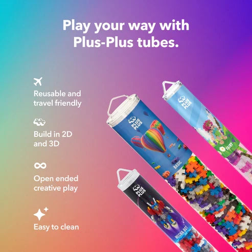 Plus Plus Tube Manta Ray - 70 Piece Building Set