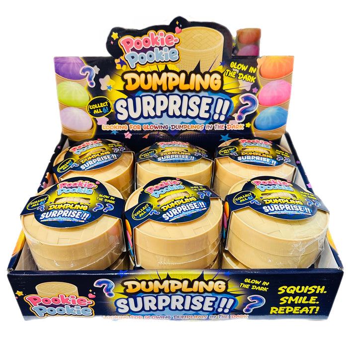 Pookie Pookie Dumpling GLOW IN THE DARK - 3.5 Inch Surprise Squishy Sensory Toy