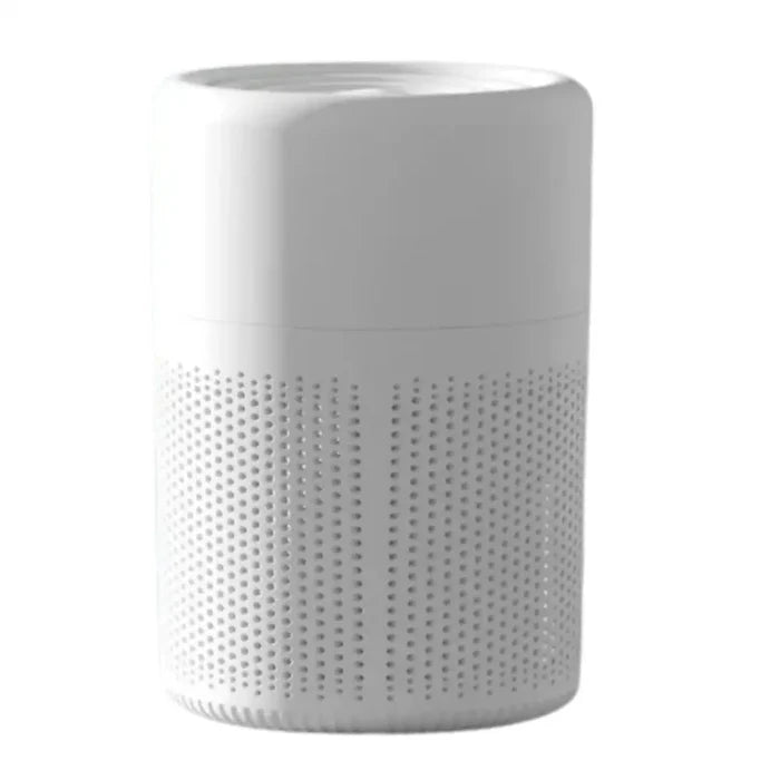 HBC Habicare portable air purifier in blue with anion deodorizer and essential oil diffuser, compact and modern design.