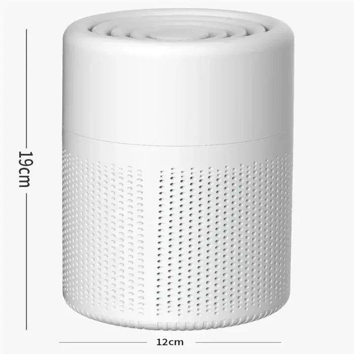 Blue HBC portable air purifier by Habicare with anion deodorizer and essential oil diffuser for fresh, clean air.
