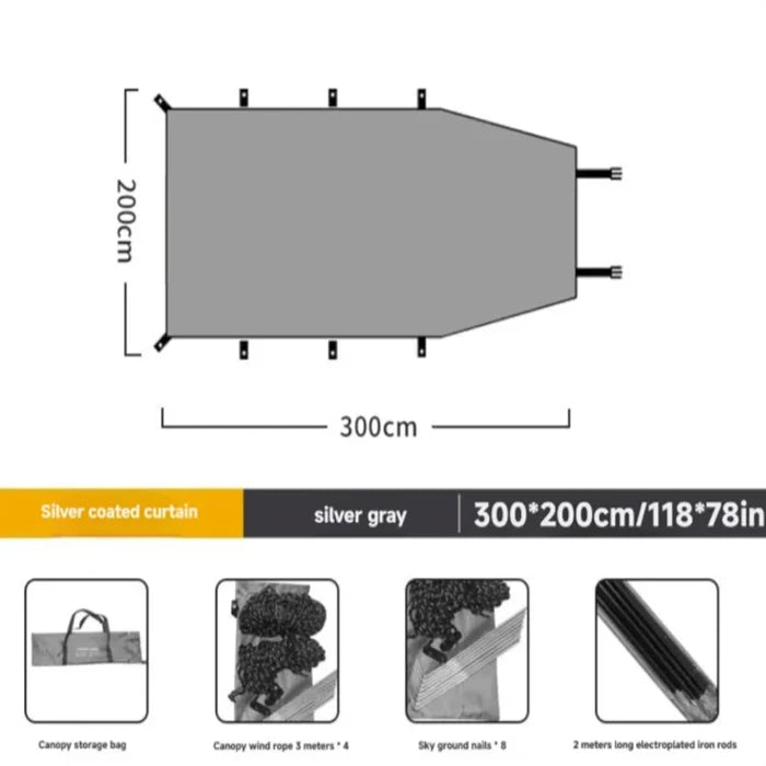 Gray - 3 x 2m