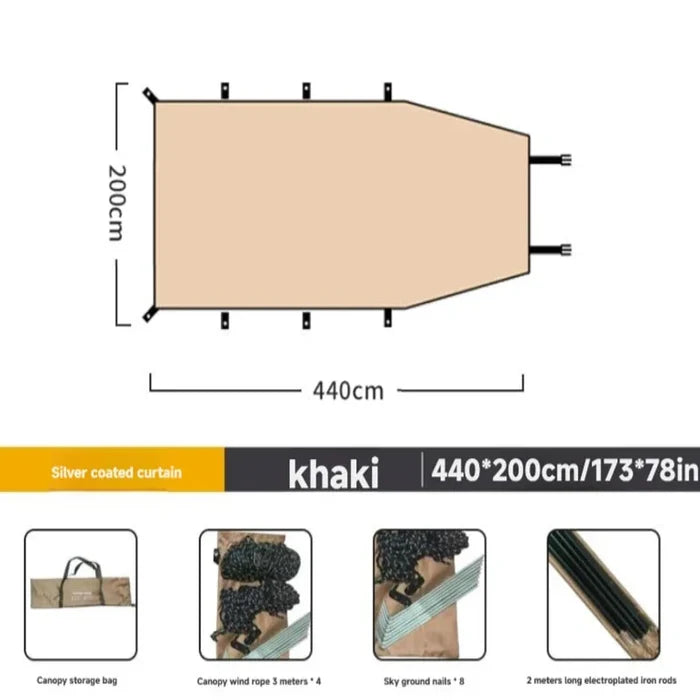 Khaki - 4.4 x 2m