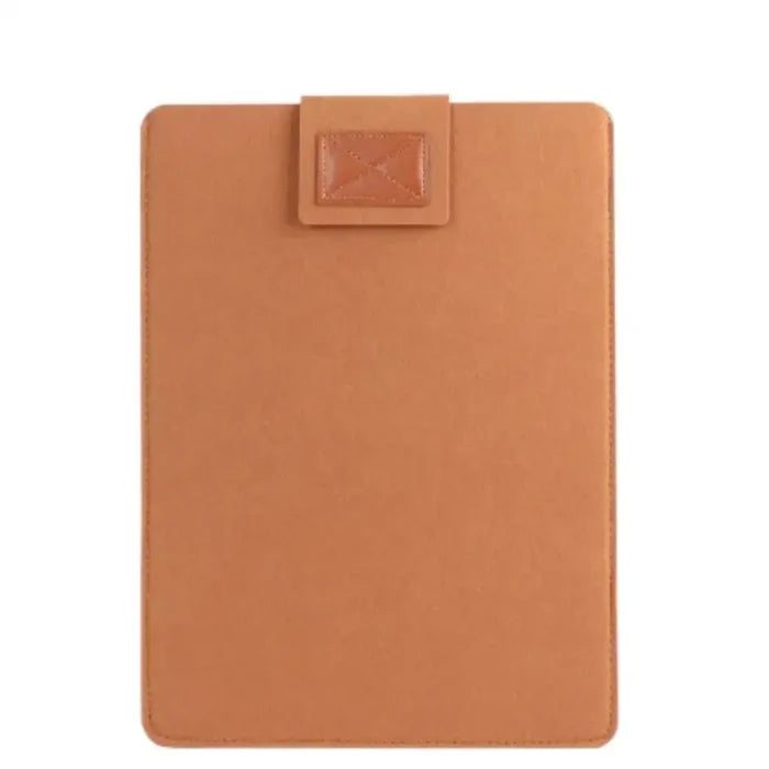 Black felt portable laptop and tablet case by 9eight5 from Habicare, with a sleek, minimalist design and soft interior lining.