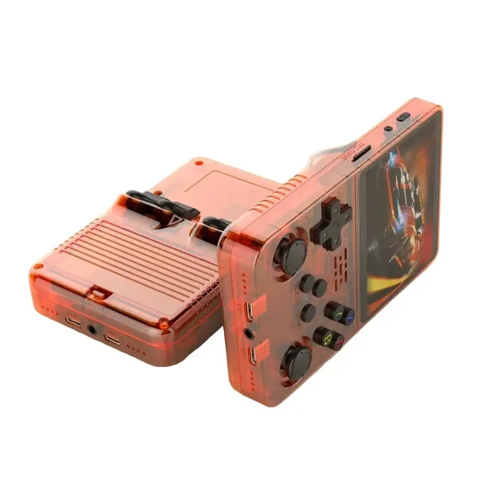 Colorful Habicare 9eight5 portable handheld console with various storage options, shown in different vibrant colors and compact design.