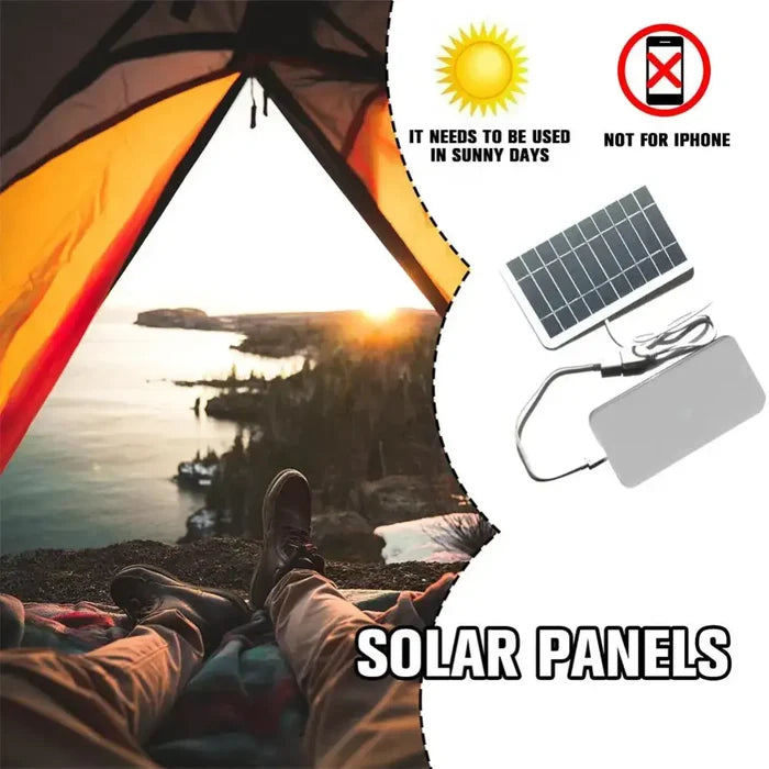 Habicare waterproof portable solar charger with stainless steel design, ideal for outdoor charging in various weather conditions.