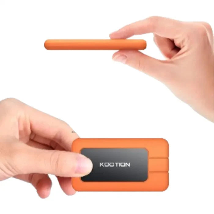 Habicare portable SSD external drive in 2TB, 1TB, or 512GB with USB 3.2, compact design for fast data transfer.