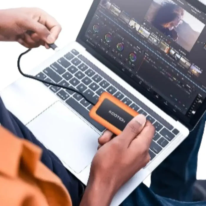 Habicare portable SSD external drive with 2TB, 1TB, or 512GB capacity, USB 3.2 TWS compact external storage device