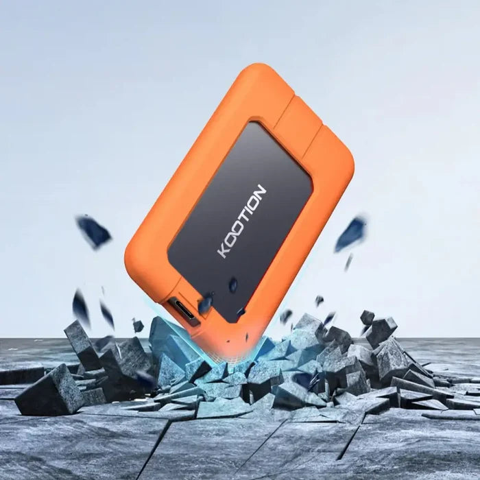 Habicare portable SSD external drive available in 2TB, 1TB, or 512GB with USB 3.2, compact and lightweight for easy storage.