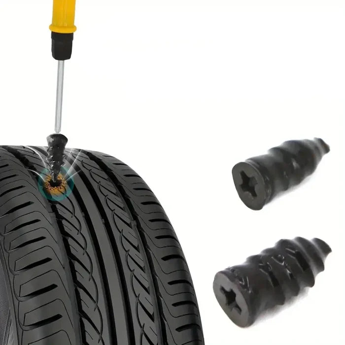 Habicare HBC portable universal tyre emergency repair kit with four repair tools, compact and ready for roadside use.