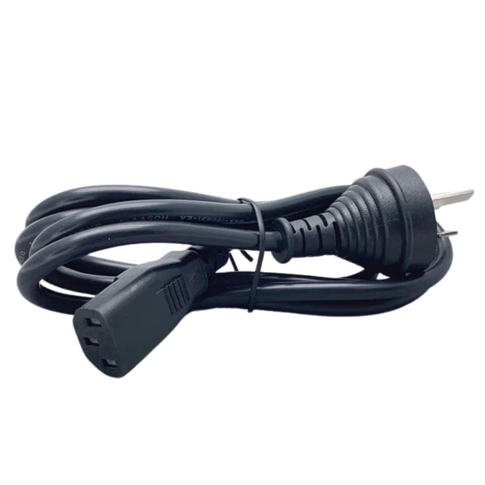 Power cable with 3-pin plug for NZ/AUS outlets, compatible covers from 9eight5, shown with protective covers for safety.