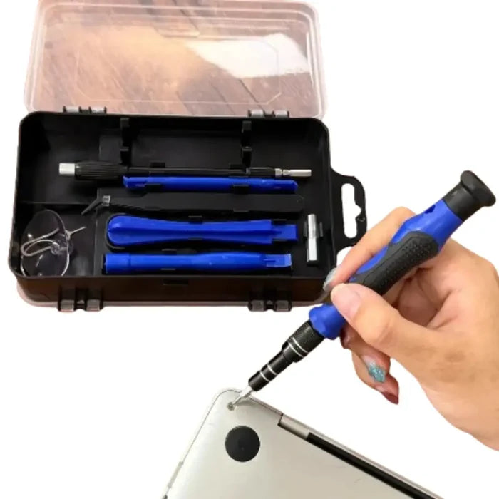 HBC Habicare magnetic precision repair tool kit for electronics with screwdrivers, tweezers, and tools for electronic repairs