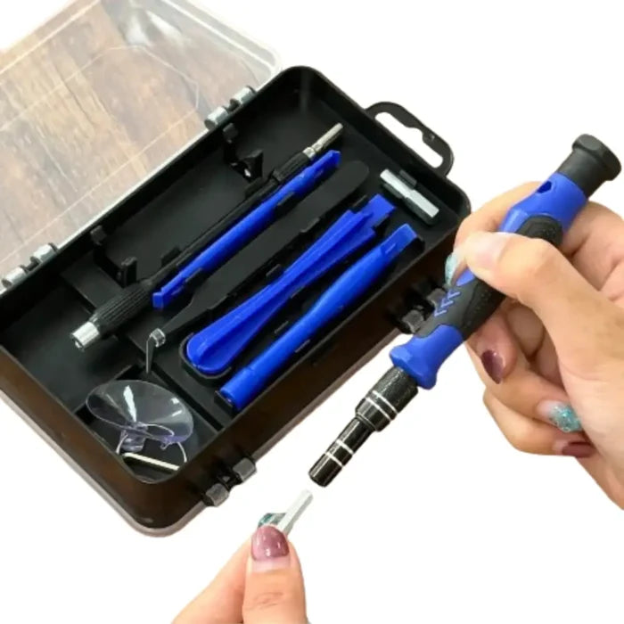 HBC Habicare precision repair tool kit for electronics with magnetic screwdriver set and small repair tools.