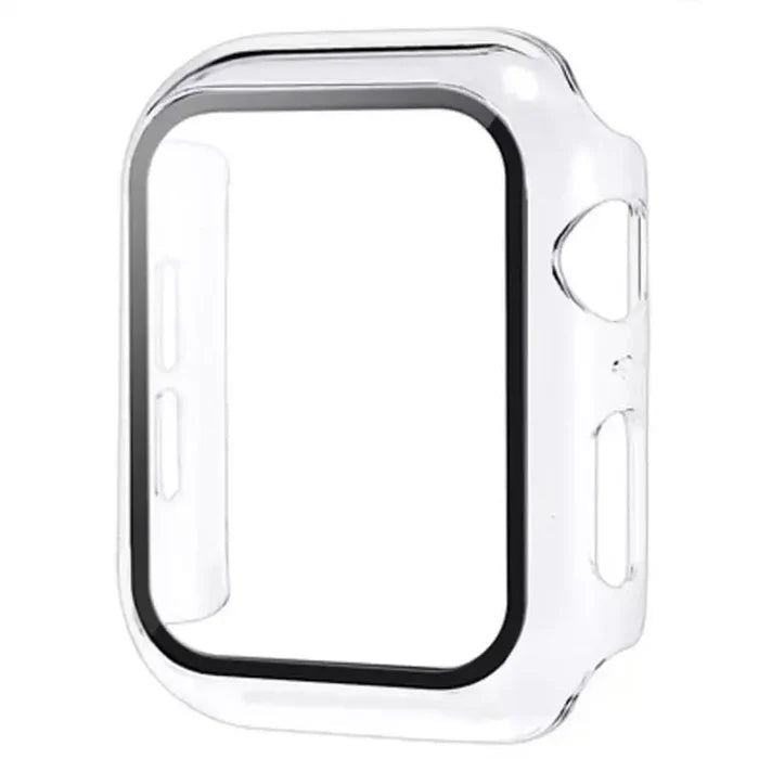 Clear protective case for 42mm Apple Watch 1st generation by Habicare, showcasing the transparent design on the watch face and band.