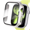 Silver protective watch case for Apple Watch Series 11 (42mm) showcasing a durable, sleek design fitting snugly around the watch.