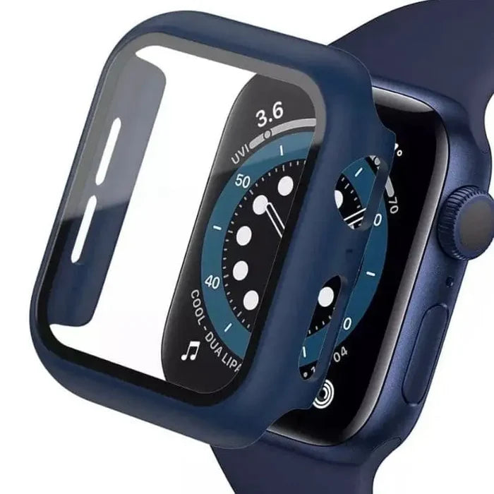 Navy protective case for Apple Watch Series 2 38mm by Habicare, made of durable material for watch protection.
