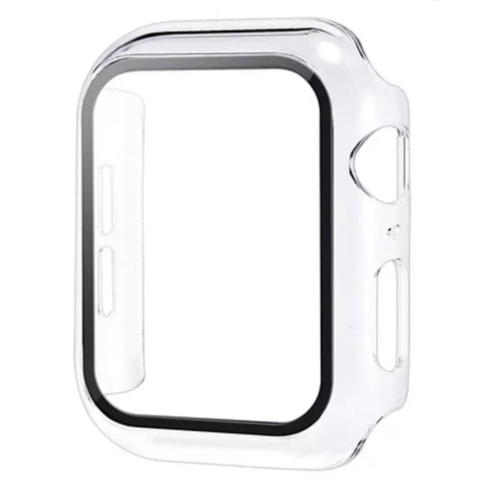 Clear protective case for Apple Watch Series 3 42mm, fits snugly around the watch, offering durable protection and style.