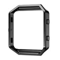 Black metal protective case for Fitbit Blaze watch, offering durable defense and sleek style.