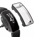 Black Habicare protective case for Fitbit Inspire HR watch, providing durable coverage and secure fit.