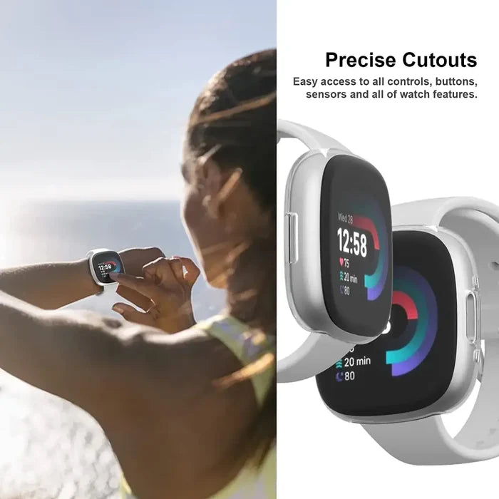 Habicare protective case for Fitbit Sense 2, available in 9 colors, designed for TWS protection and style.
