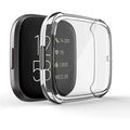 Clear protective case for Fitbit Sense 2 watch, fits snugly to shield and showcase the device.