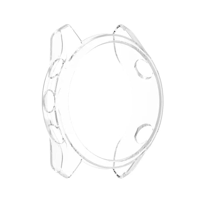 Clear protective watch case for Garmin 245, made by That Watch Shop, showing the transparent design fitting the Garmin 245 smartwatch