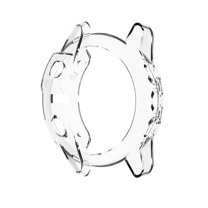 Clear protective case for Garmin Descent MK3i 51mm series watch by Habicare, showing the transparent and snug fit design.