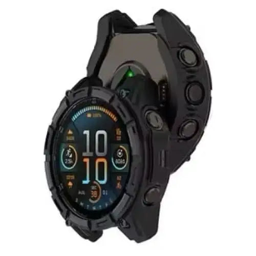 Black Habicare protective case for Garmin Enduro 3 watch, designed to safeguard the watch with a durable, snug fit.