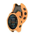 Orange Habicare protective watch case for Garmin Enduro 3, designed to safeguard the smartwatch with durable material.