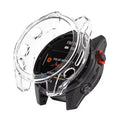 Clear protective case for Garmin epix Pro Gen 2 42mm watch by Habicare, providing durable shield and visibility.