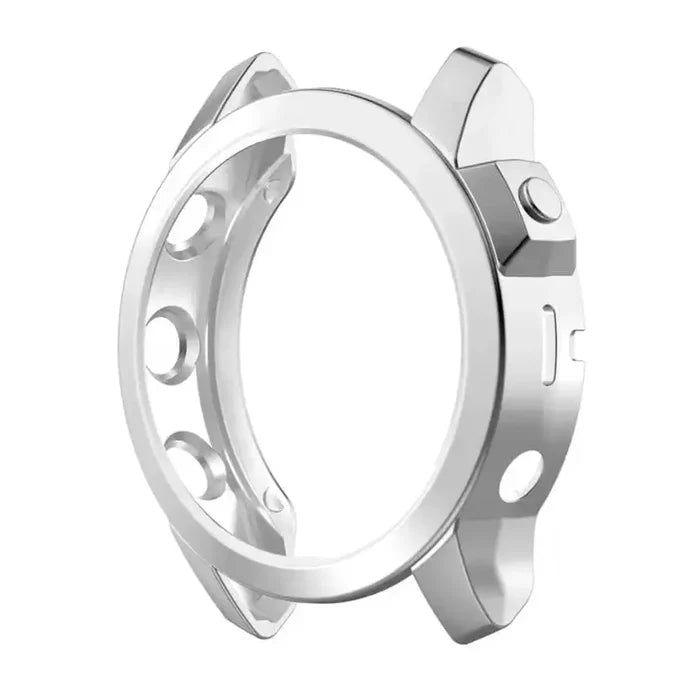 Silver Habicare protective case for Garmin epix Pro (Gen 2) 47mm watch, providing durable coverage and screen protection.