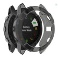 Black Habicare protective watch case for Garmin fenix 5X series, designed to shield and secure the smartwatch.