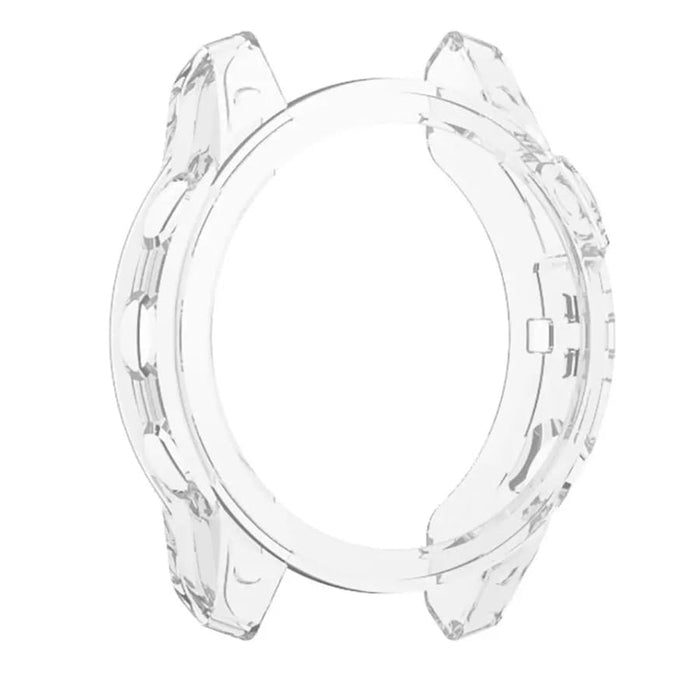 Clear protective case for Garmin Fenix 7/7 Pro series watch, designed to shield and showcase the smartwatch.