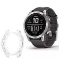 Clear protective case for Garmin fenix 7S/7S Pro series watch by Habicare, showcasing transparent coverage and precise fit.