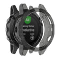 Black protective case for Garmin fenix Chronos Series watch, designed to shield and enhance the smartwatch's appearance.