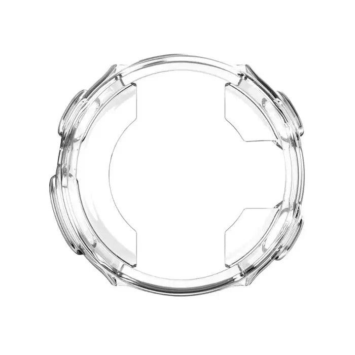 Clear protective case for Garmin Forerunner 235 series watch, by Habicare, showing the transparent watch cover on a Garmin smartwatch.
