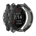 Black smoke protective case for Garmin Forerunner 245 series watch, designed to safeguard the watch with durable material.