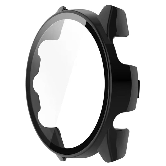 Black protective watch case for Garmin Forerunner 255, showing the durable, snug-fit design for extra device protection.