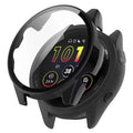 Black protective watch case for Garmin Forerunner 265, designed to safeguard the smartwatch from scratches and impacts.